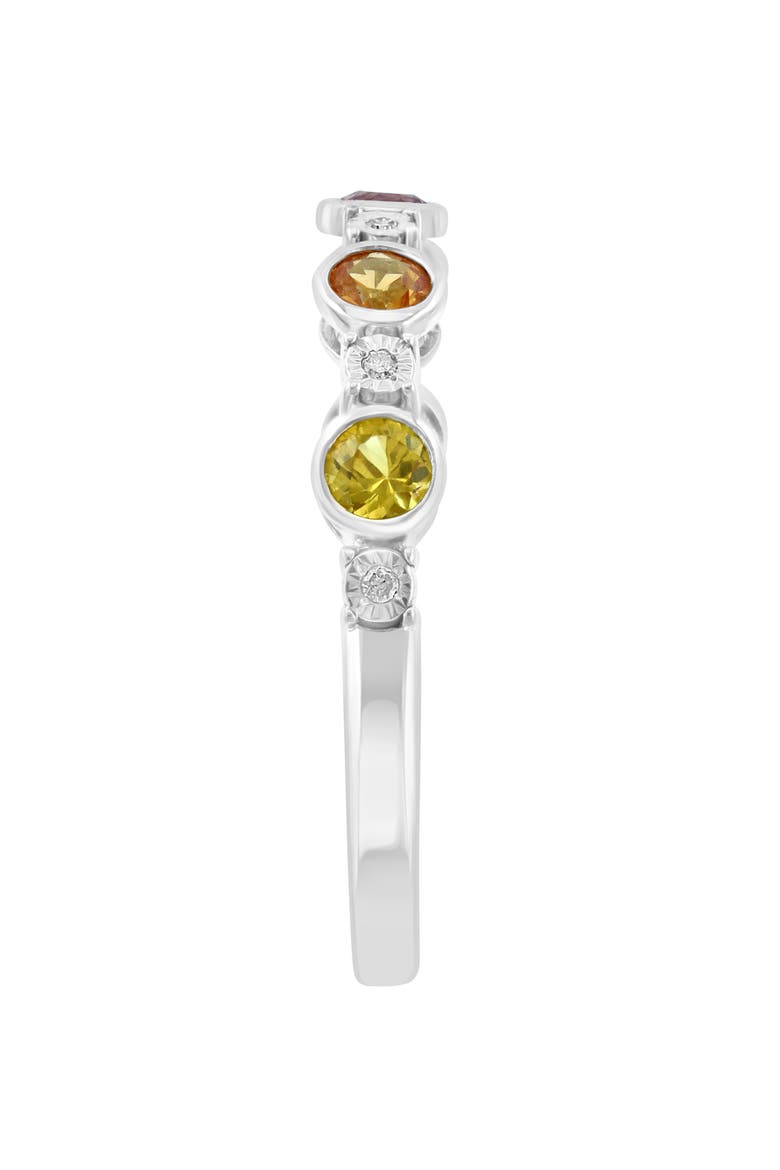 Multi Sapphire & Diamond Band Ring, Alternate, color, MULTI