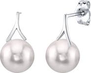 The Pearl Source Japanese Akoya Pearl Lindsey Earrings