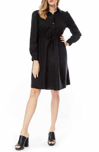 BY DESIGN Adira Long Sleeve Poplin Minidress