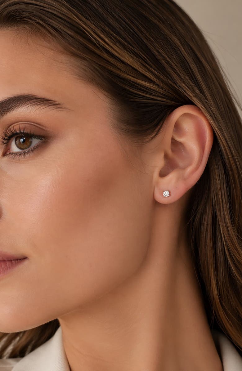BEST SILVER Moissanite Stud Earrings, Alternate, color,
