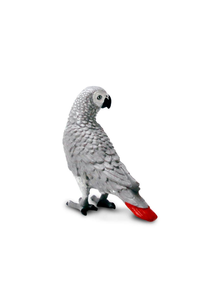Safari Ltd. African Gray Parrot Kids Toy Figure, Alternate, color, NO COLOR