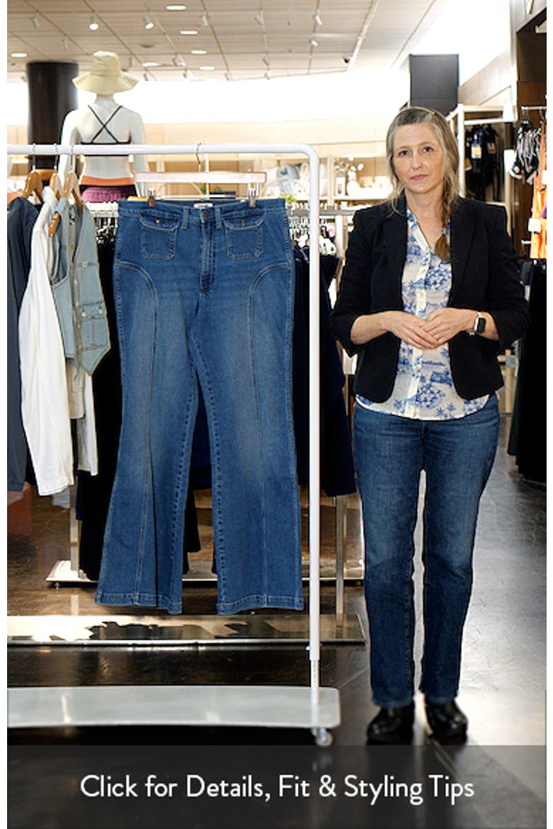 Seamed Patch Pocket Flare Jeans video