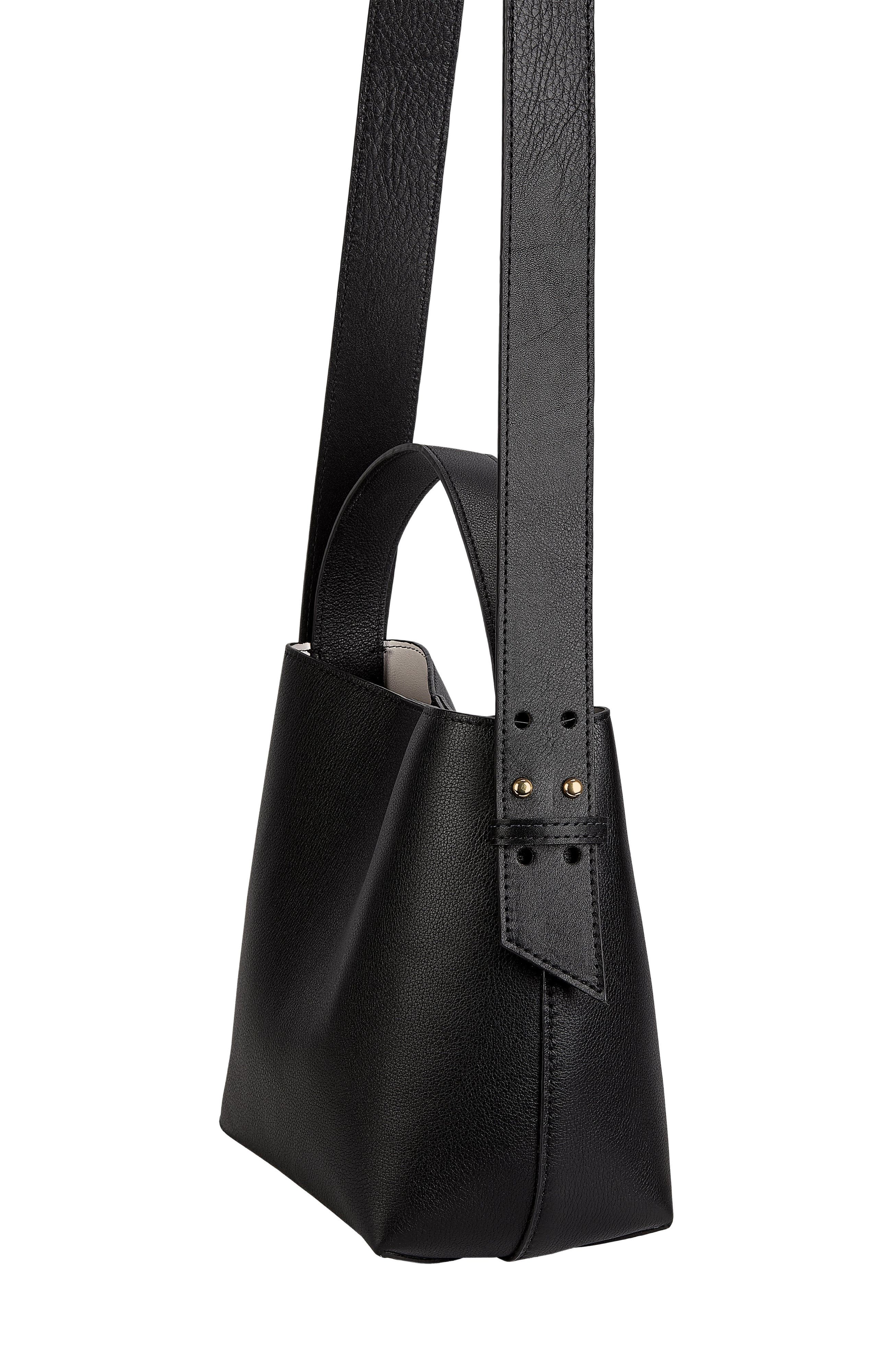 GiGi New York SELENA BUCKET BAG, Alternate, color, Black