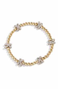 Pavé Pisa Station Beaded Bracelet