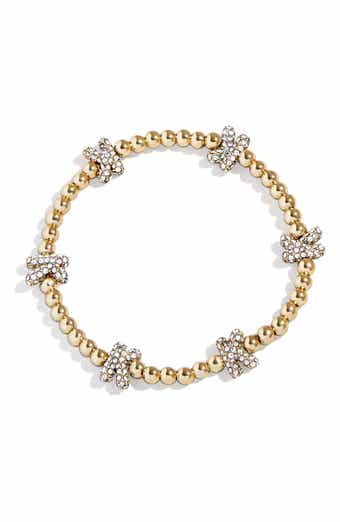 Pavé Pisa Station Beaded Bracelet