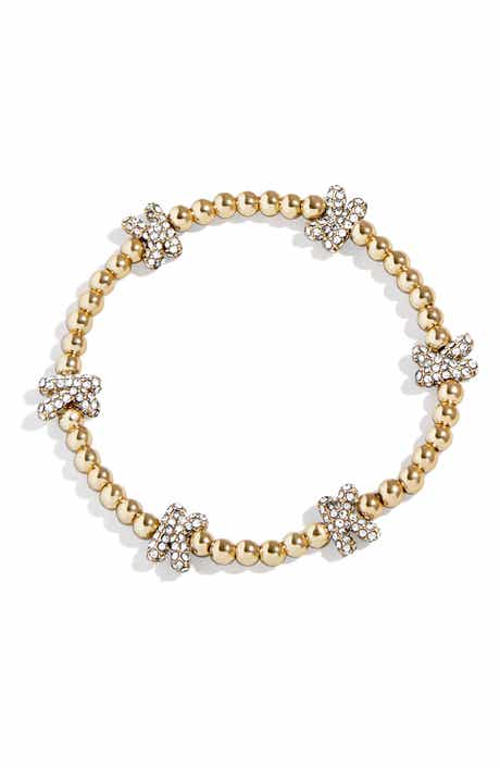 Pavé Pisa Station Beaded Bracelet