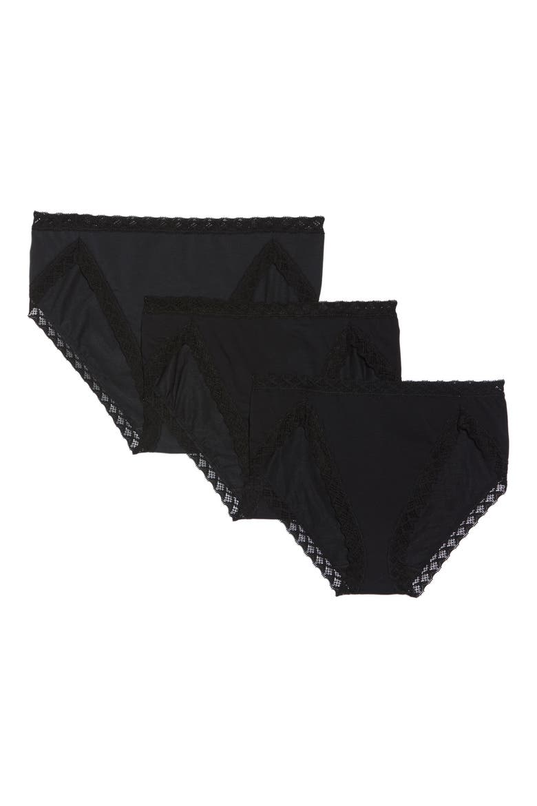 Bliss 3-Pack French Cut Briefs, Main, color, BLACK