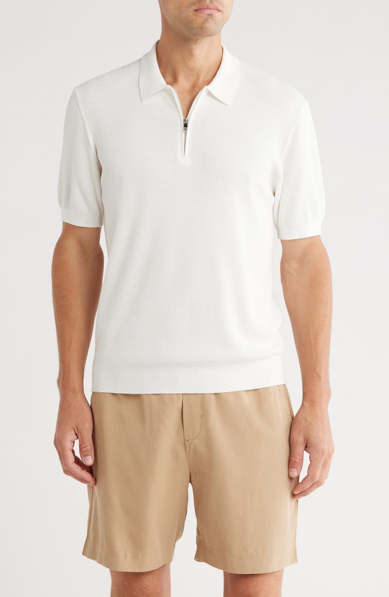 Elie Tahari Quarter Zip Polo, Main, color, 