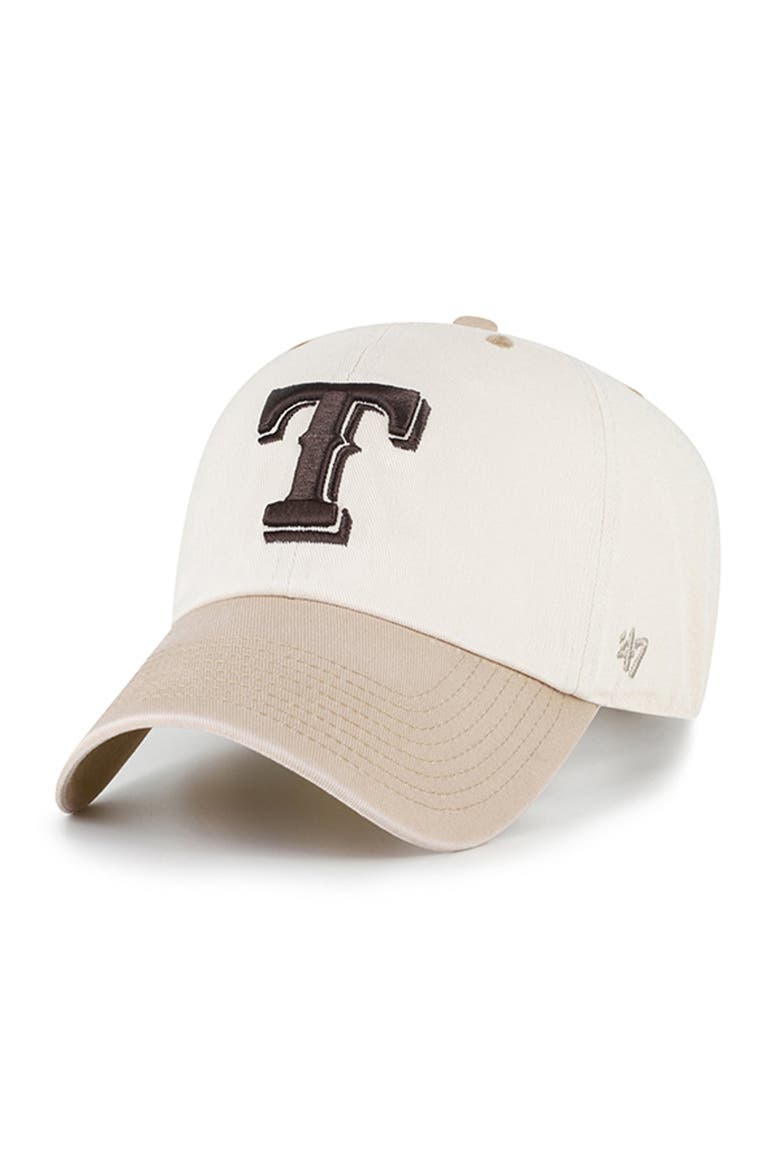 Men's '47  Natural/Tan Texas Rangers Neutral Terrain Clean Up Adjustable Hat, Main, color, Natural