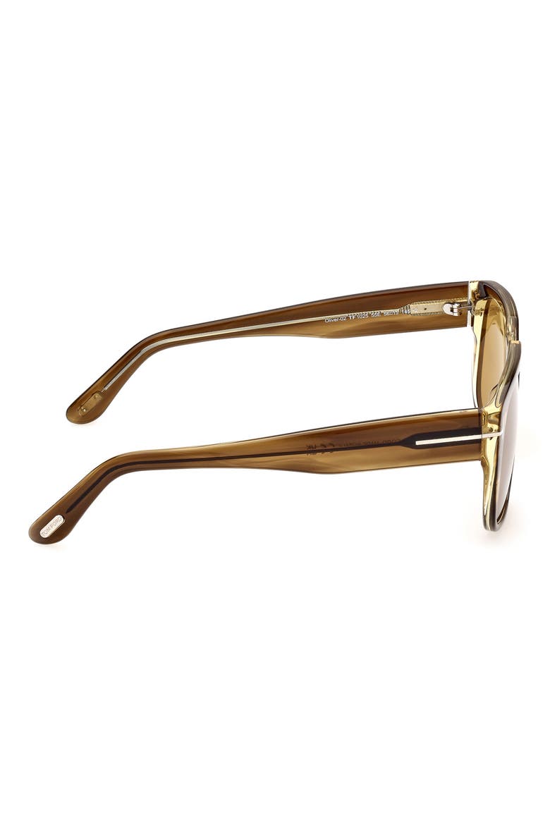 56mm Square Sunglasses, Alternate, color, COLORED HAVANA / BROWN