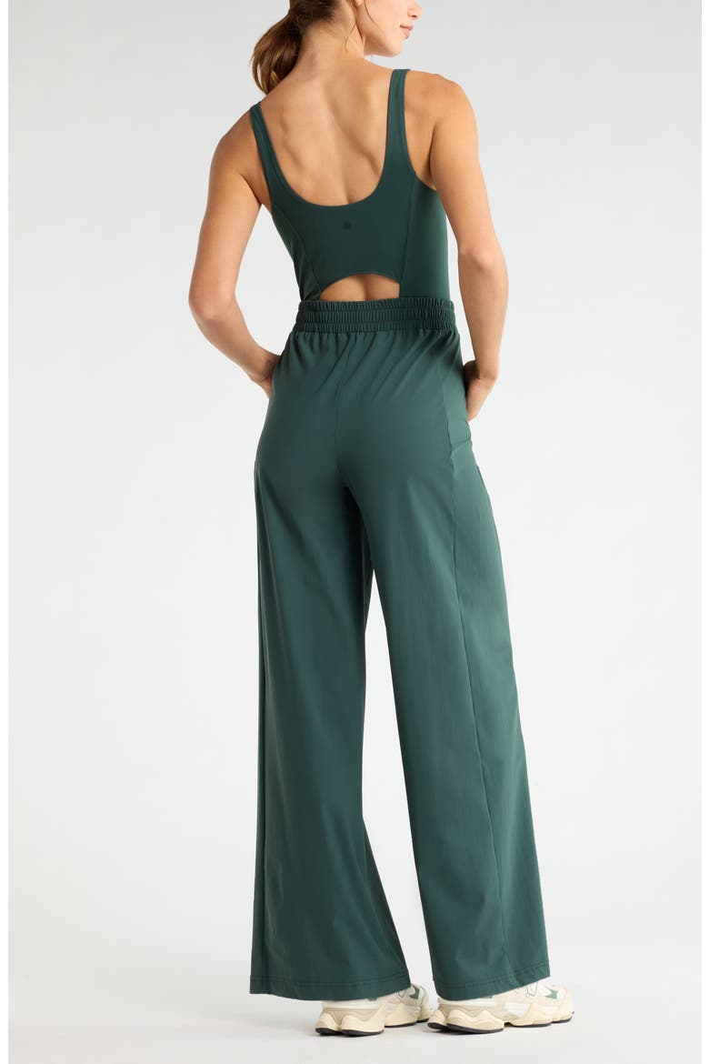 Transit Wide Leg Jumpsuit, Alternate, color, GREEN TIMBER