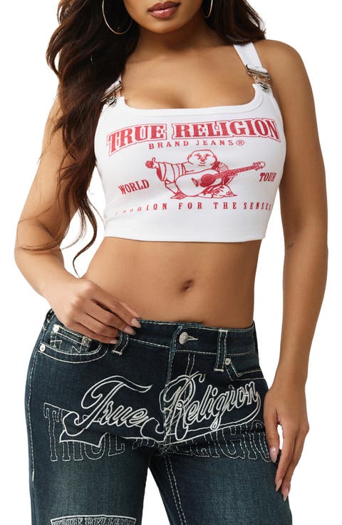 Buddha Rib Crop Overal Buckle Tank