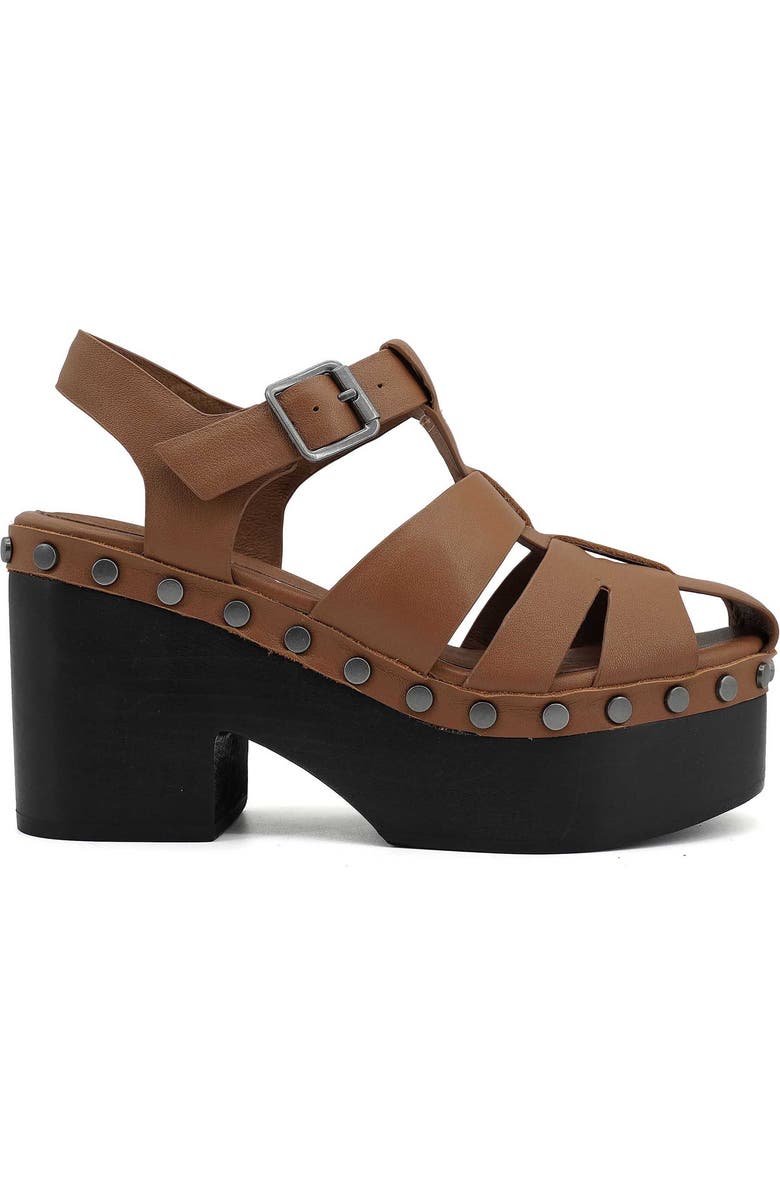 Artisan Crafted By Zigi Lorenza Platform Fisherman Sandal, Alternate, color, Tan Leather