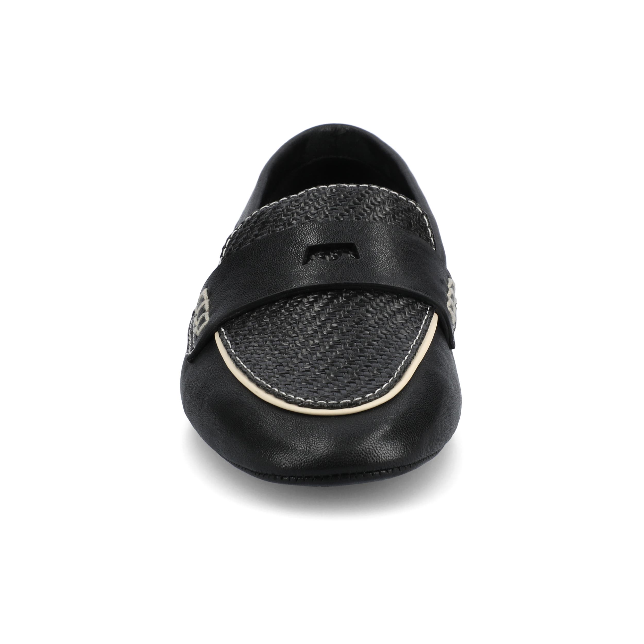 Birdies The Vesper Driver Loafers, Alternate, color, Black Leather Raffia