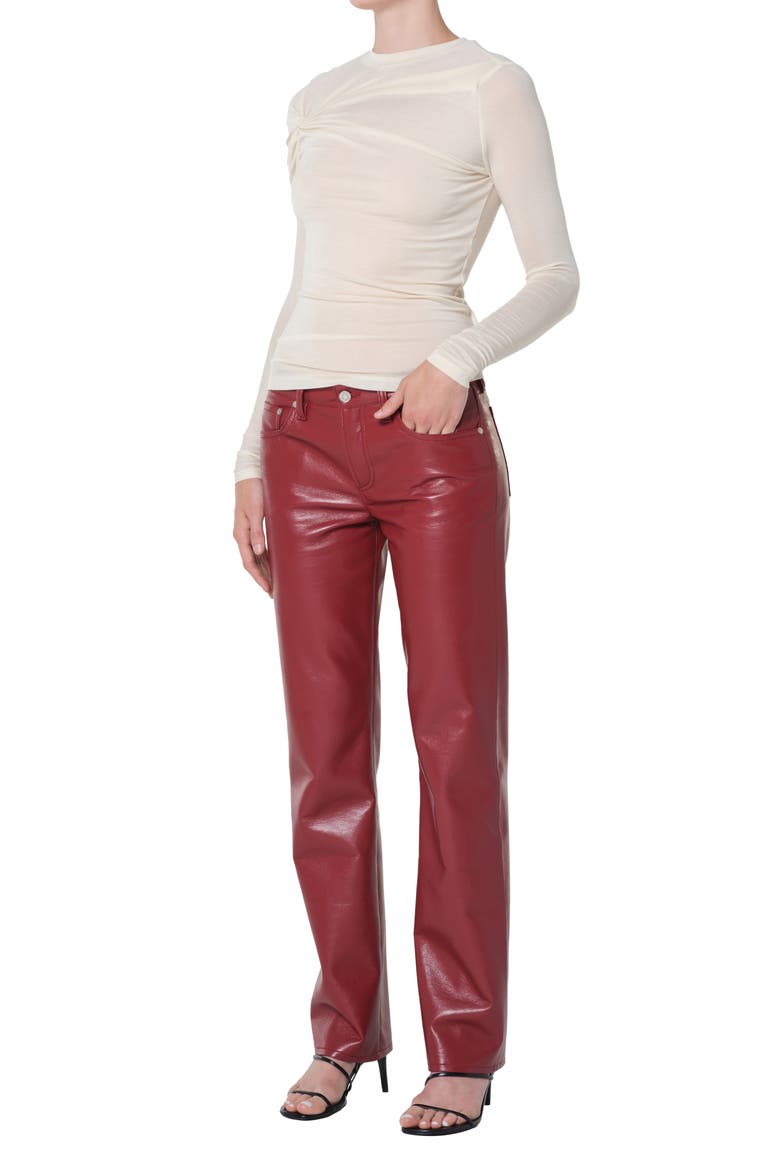 Lissa Twist Front Long Sleeve T-Shirt, Alternate, color, OAT MILK LIGHT DUSTY WHITE