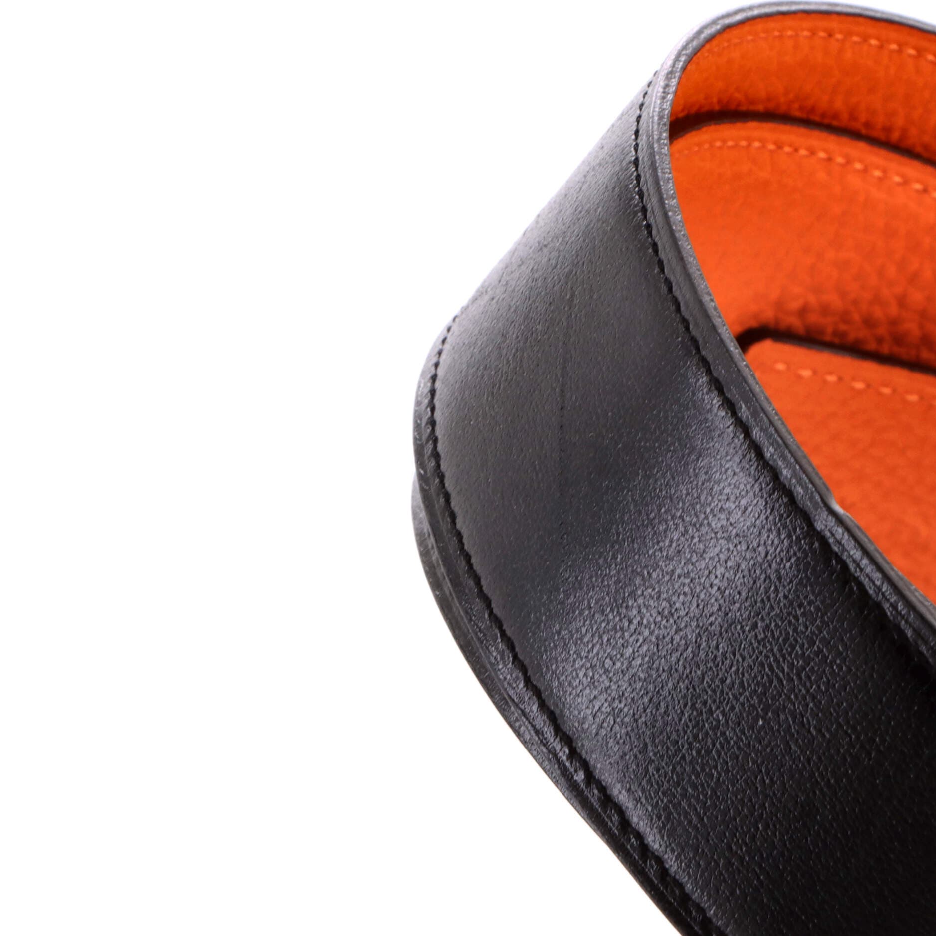 Pre-Owned Hermes Constance Reversible Belt Leather Wide, Alternate, color, Black