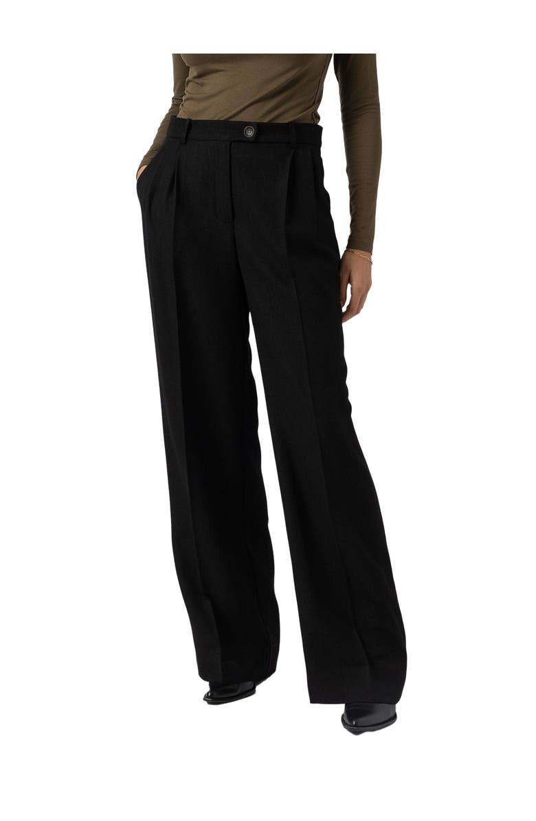 Saint + Sofia Emery Wide Leg Pant, Alternate, color, Black