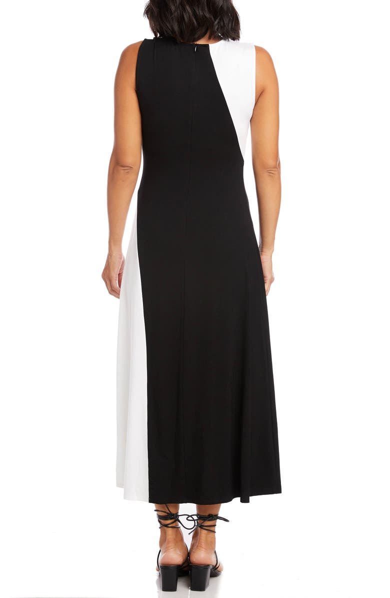 Karen Kane Sleeveless Colorblock Midi Dress, Alternate, color,