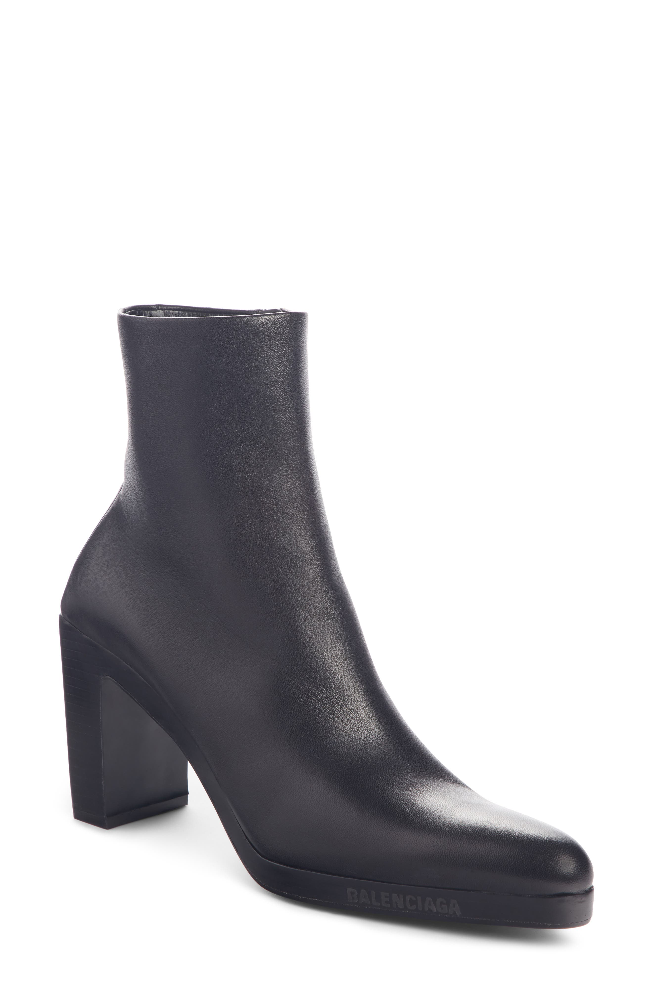 Balenciaga LED Light-Up Logo Platform Bootie, Main, color, 