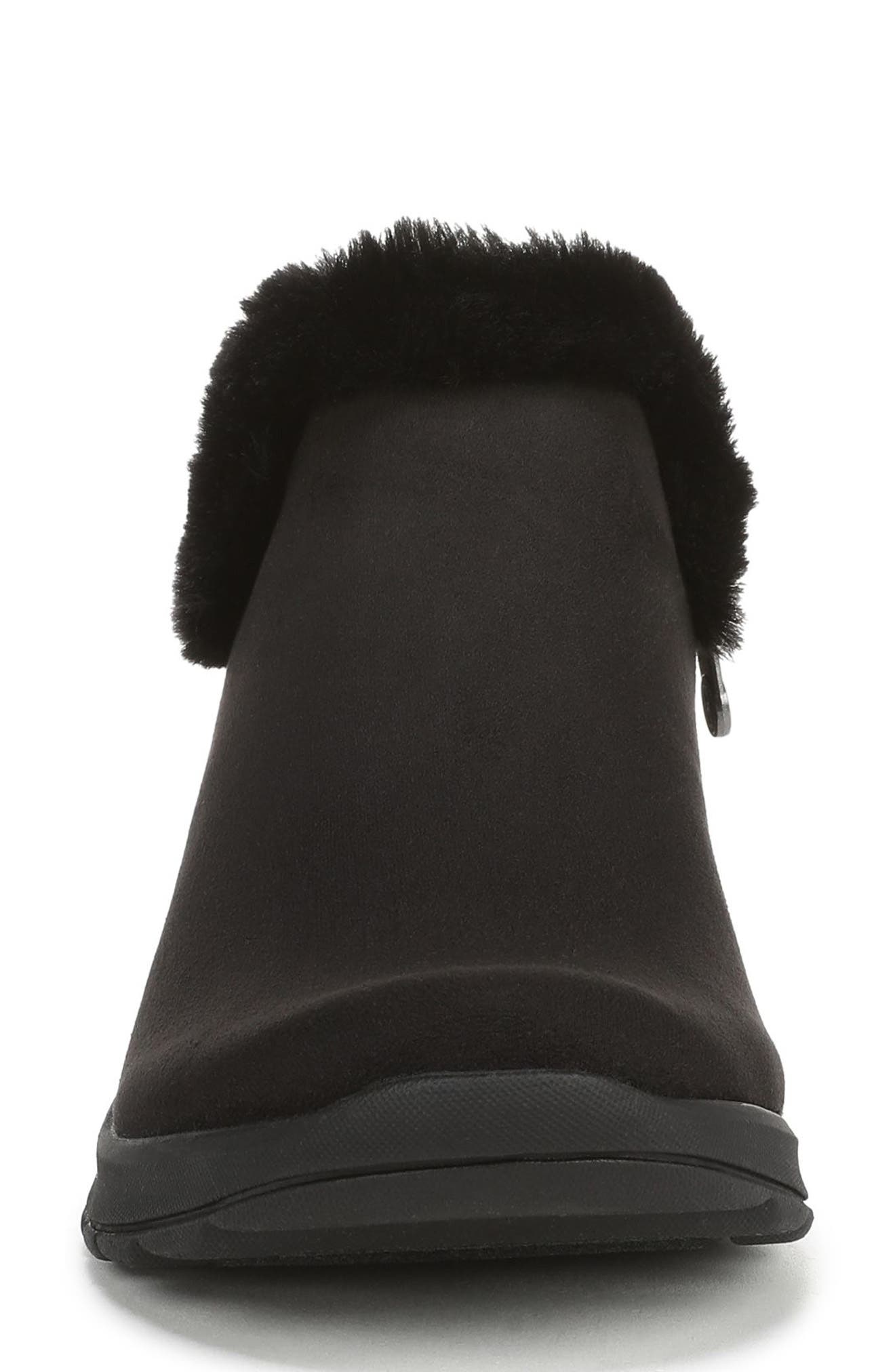 LifeStride Greatness Faux Fur Trim Bootie, Alternate, color, Black