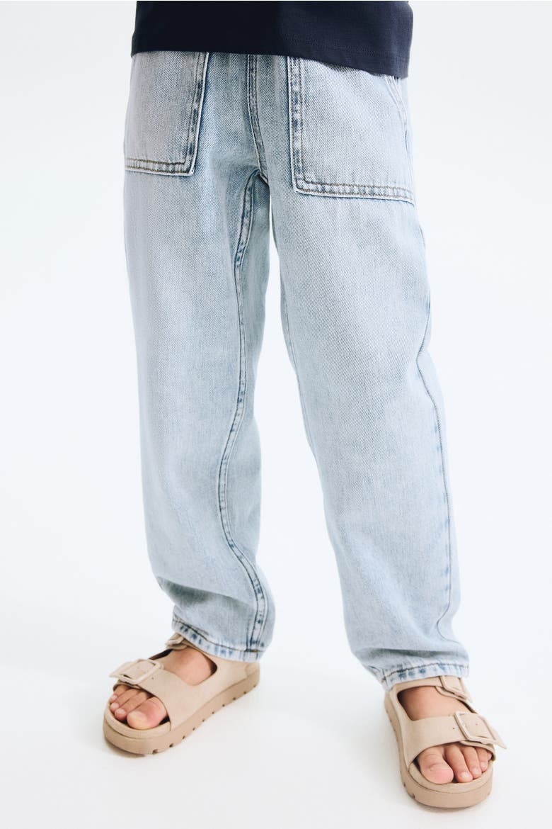 Cotton Denim Trousers, Alternate, color, Light denim blue