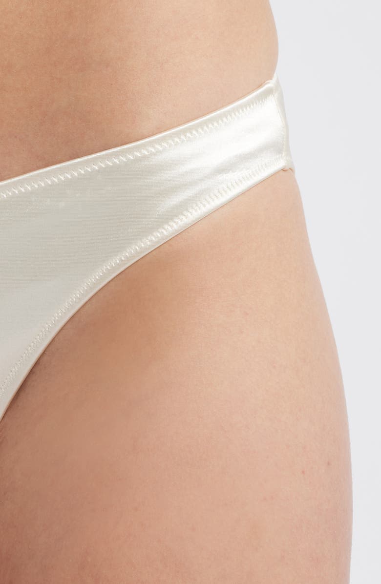 & Other Stories Shiny V-Cut High Leg Bikini Bottoms, Alternate, color, 