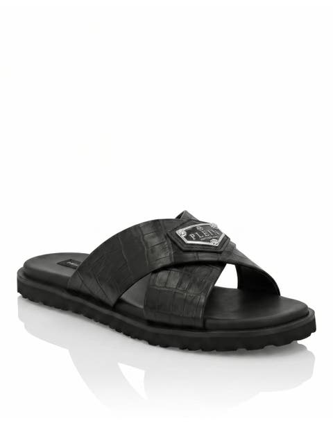 Leather Slippers Criss-Cross Cocco Men