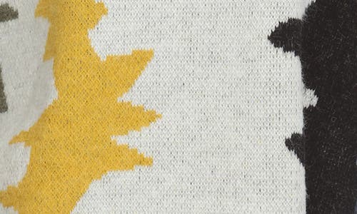 Rain And Rose Colorblock Zigzag Crewneck Sweater In Multi