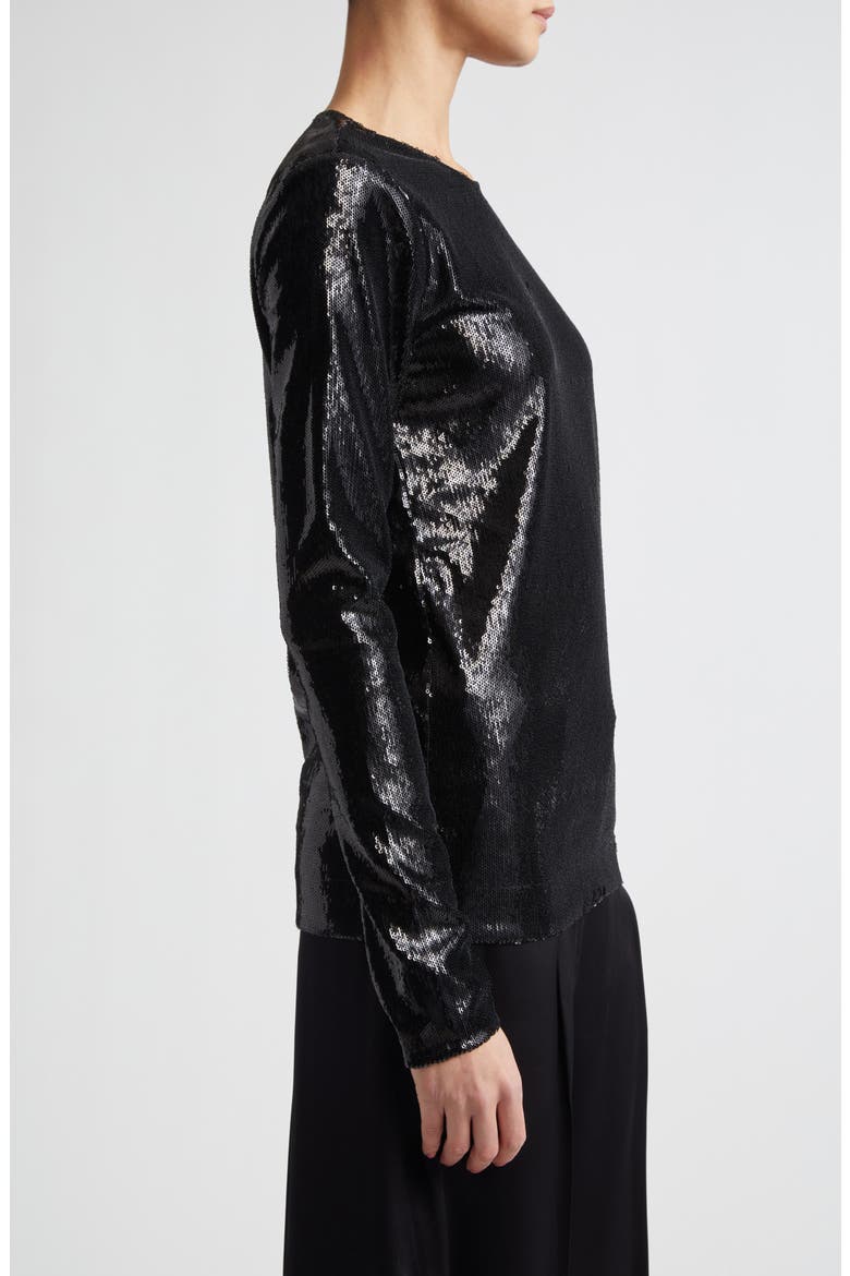 Sequin Top, Alternate, color, BLACK