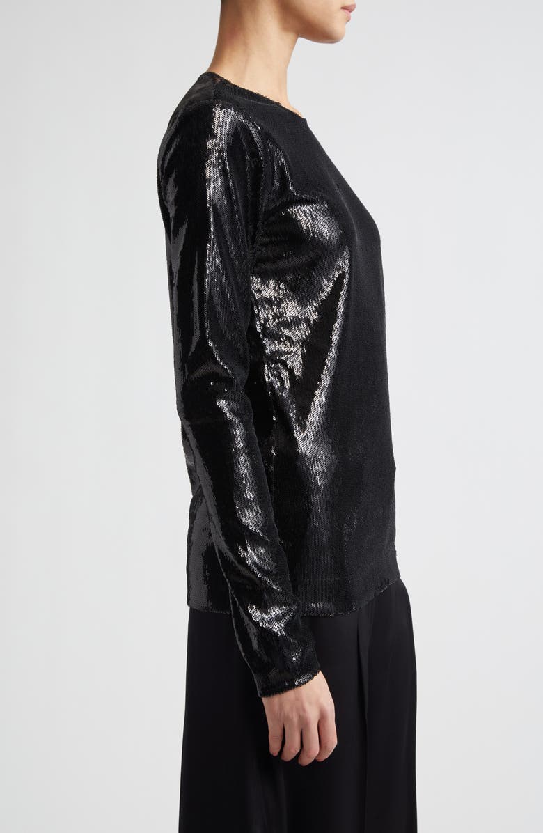 TOTEME Sequin Top, Alternate, color, Black