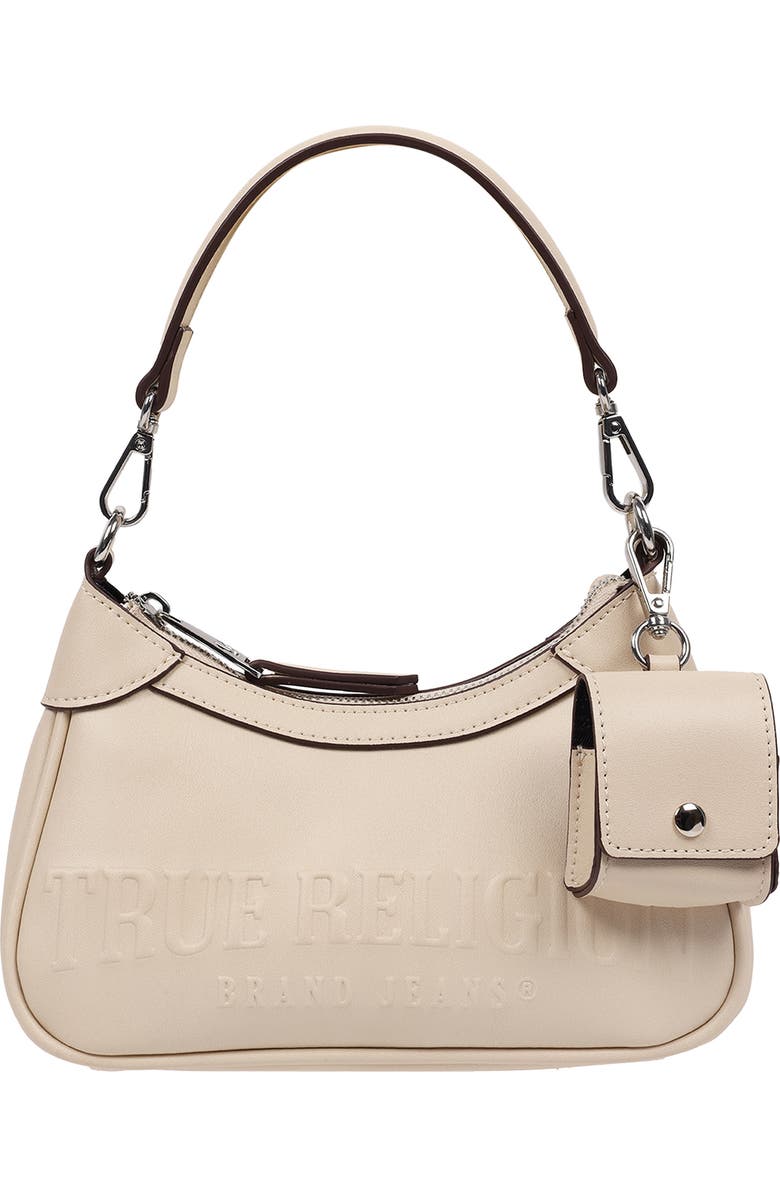 True Religion Punto Logo Zip Shoulder Bag, Alternate, color,