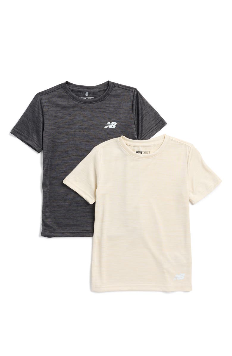 New Balance Kids' 2-Pack Space Dye Crewneck T-Shirts, Main, color,
