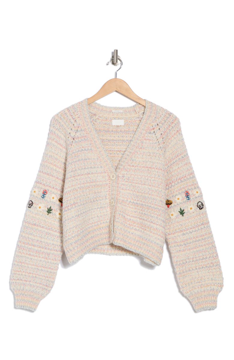MOTHER The Raglan Bell Sleeve Cardigan, Main, color, 