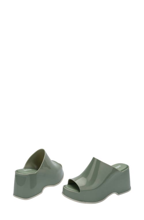 Melissa Patty Platform Slide Sandal In Green