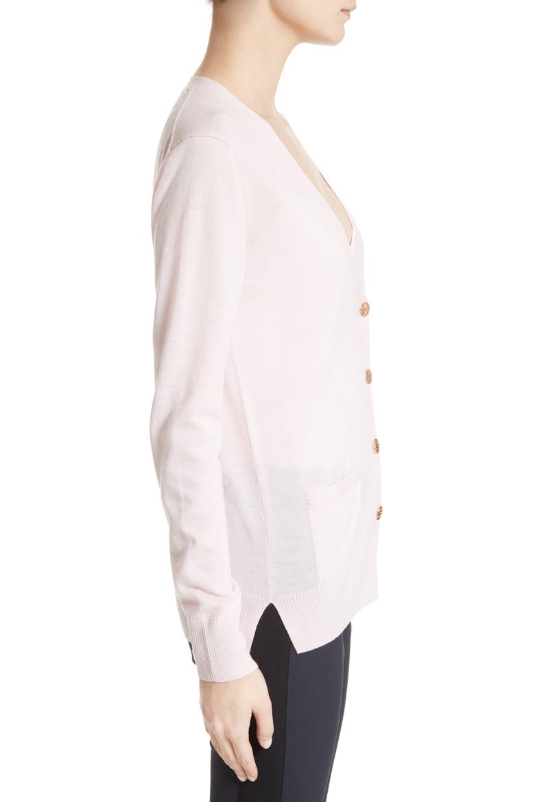 Madeline Merino Wool Cardigan, Alternate, color, GARDEN PINK