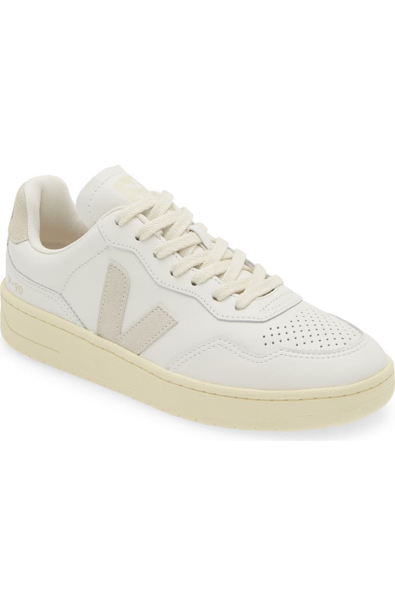 Veja V-90 Leather Sneaker, Main, color, Extra-White/ Natural