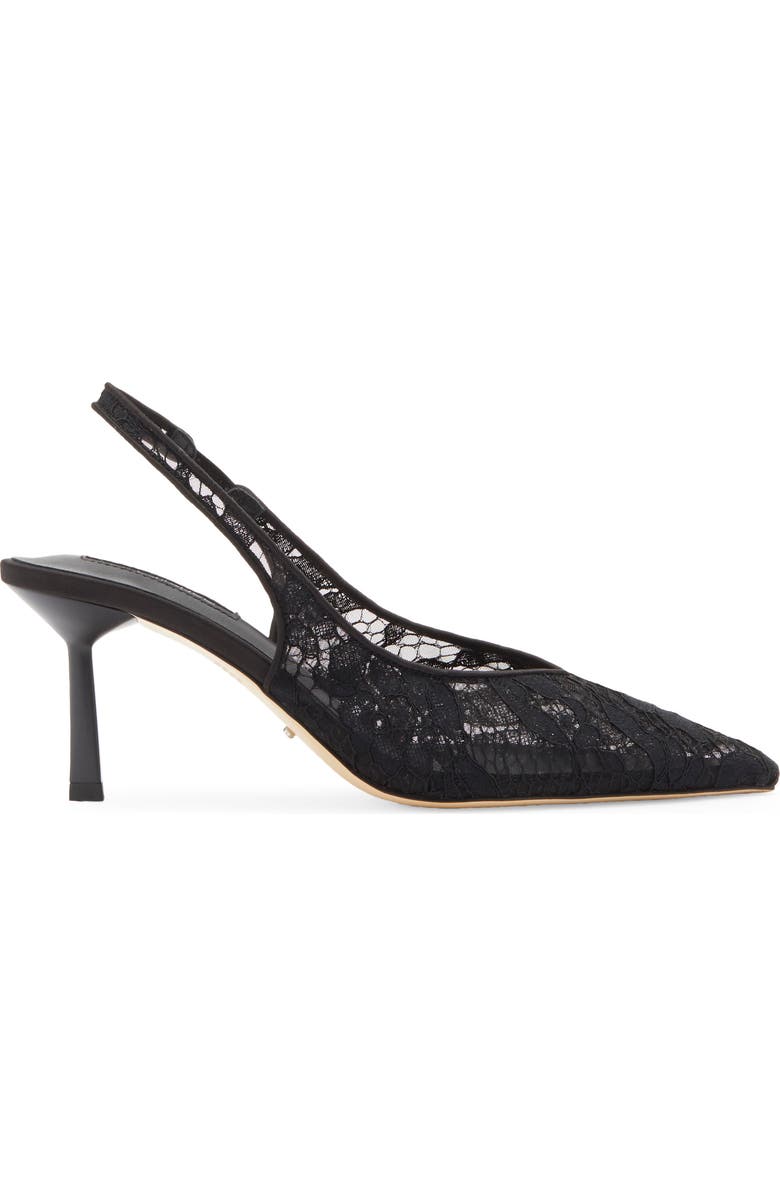 Tony Bianco Breeze Slingback Pointed Toe Pump, Alternate, color, Black Brocade