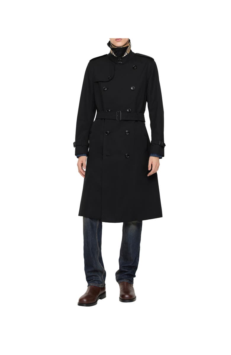 Burberry Long Kensington Heritage Trench Coat, Alternate, color, Coal