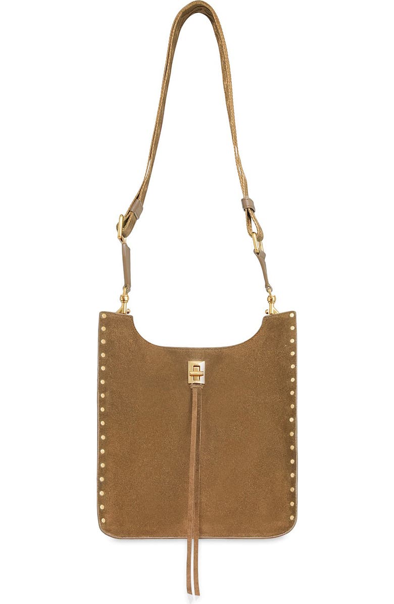 Rebecca Minkoff Medium Darren Feed Crossbody Bag, Main, color, Praline