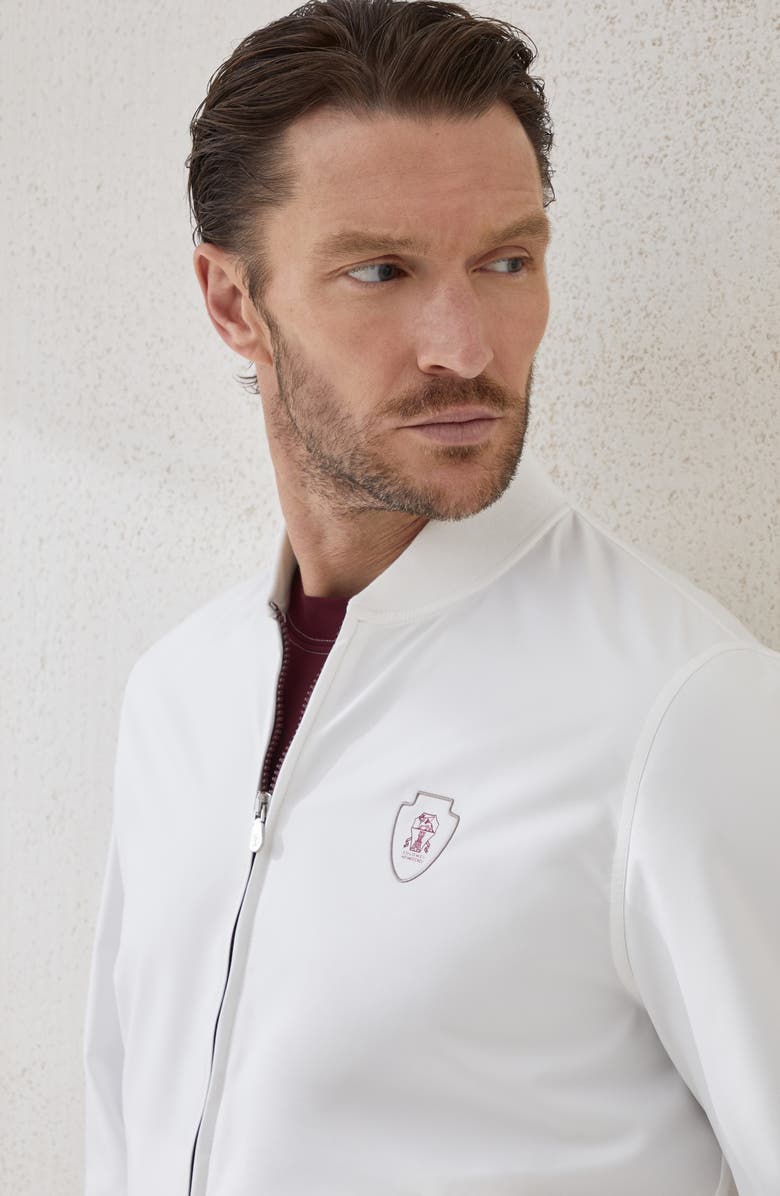 Brunello Cucinelli Nylon sweatshirt vest, Alternate, color, White