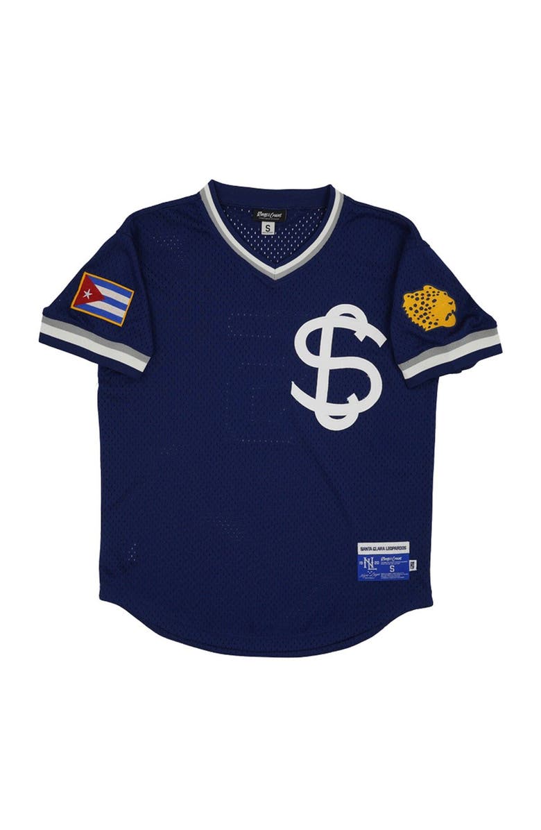 RINGS & CRWNS Men's Rings & Crwns #5 Navy Santa Clara Leopardos Mesh Replica V-Neck Jersey, Alternate, color, 