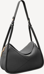 Mi Bolsa London Carnaby Genuine Pebble Leather Shoulder Bag