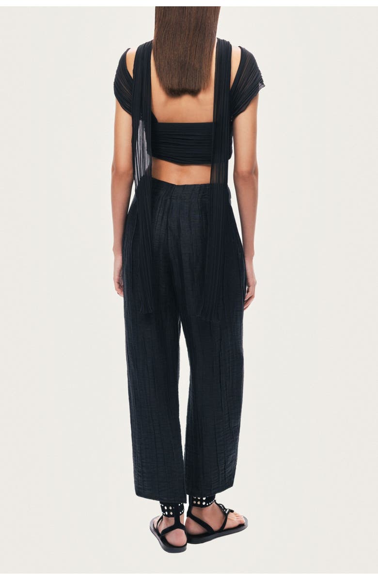 Nocturne Relaxed Linen Pants, Alternate, color, Black