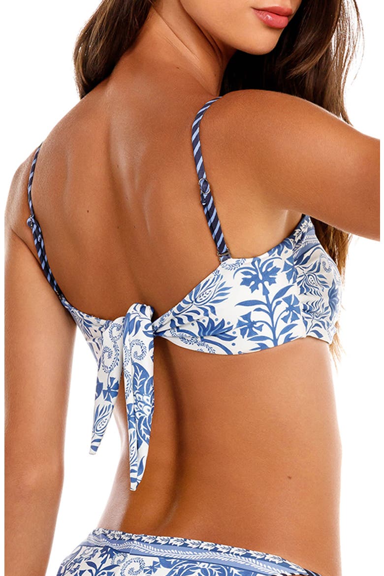 Lace Batik Ring Bikini Top, Alternate, color, BLUE