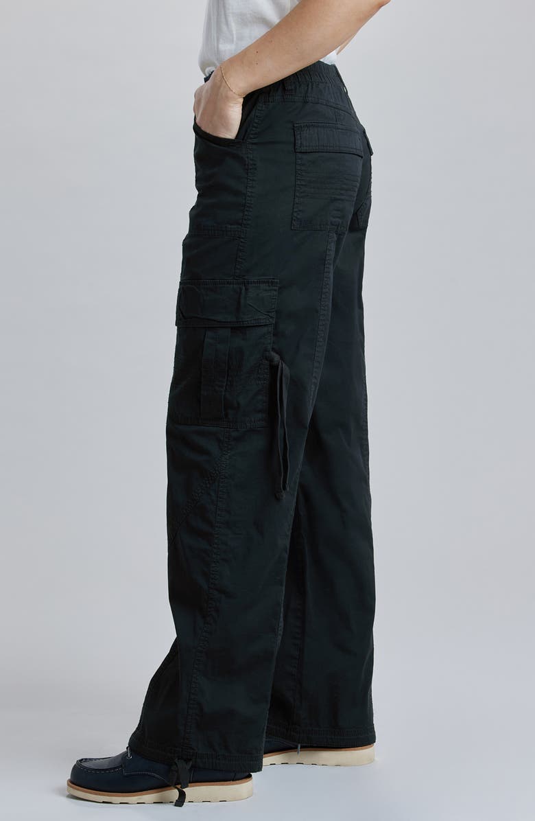 SUPPLIES BY UNIONBAY Jude High Waist Wide Leg Cargo Pants, Alternate, color, Black