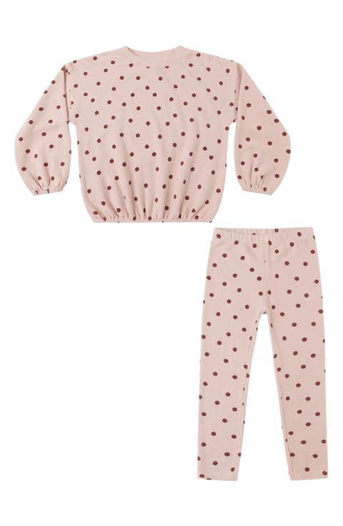 Polka Dot Knit Top & Leggings Set (Baby)