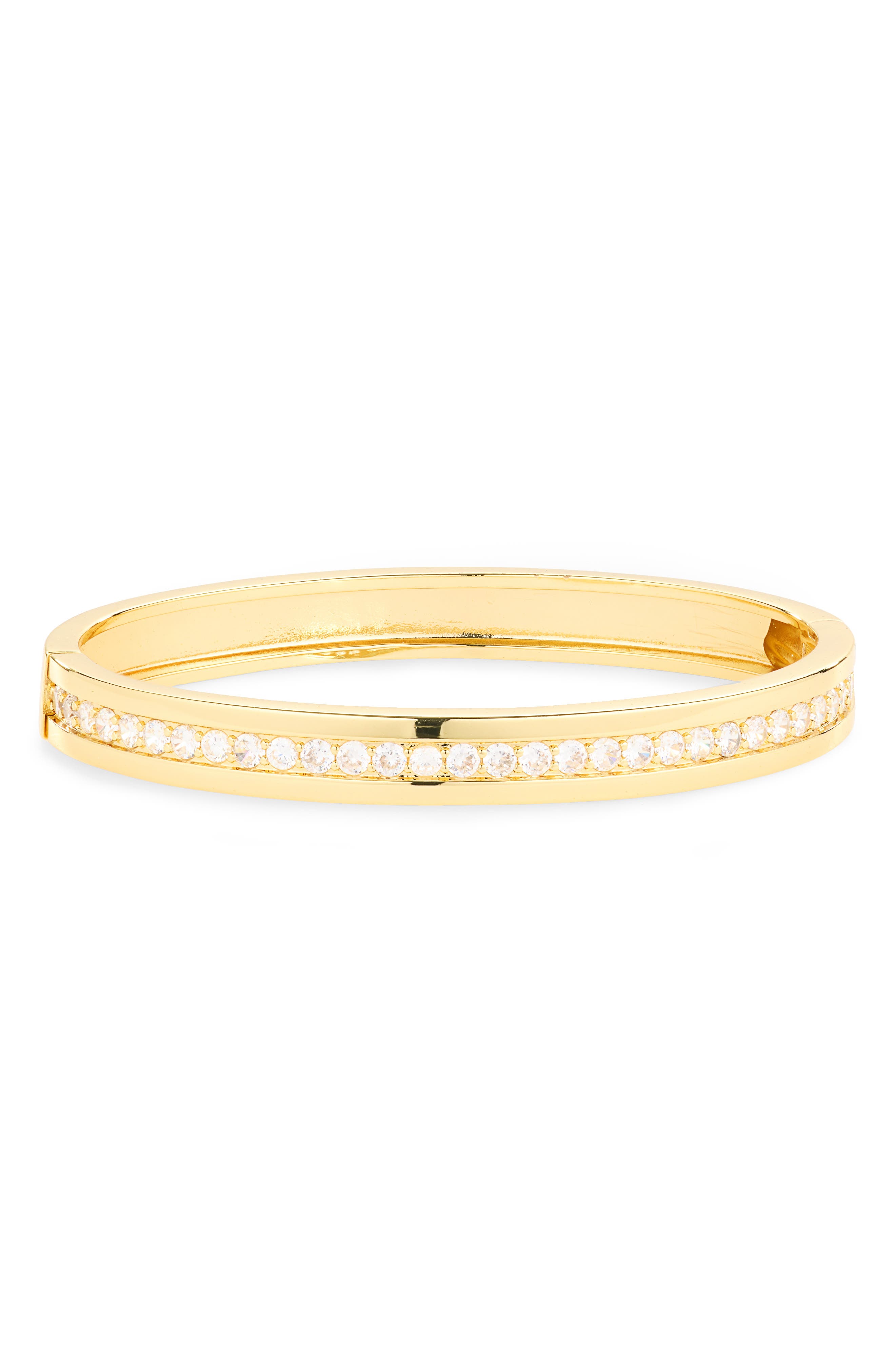 Pavé Cubic Zirconia Hinge Bangle