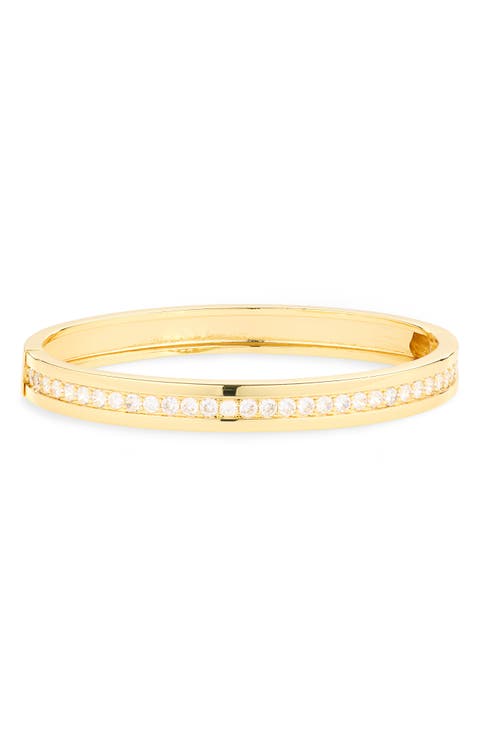 Pavé Cubic Zirconia Hinge Bangle