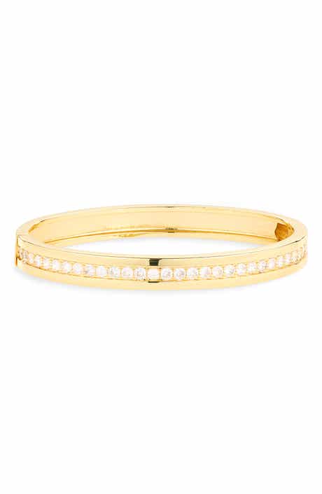 Pavé Cubic Zirconia Hinge Bangle
