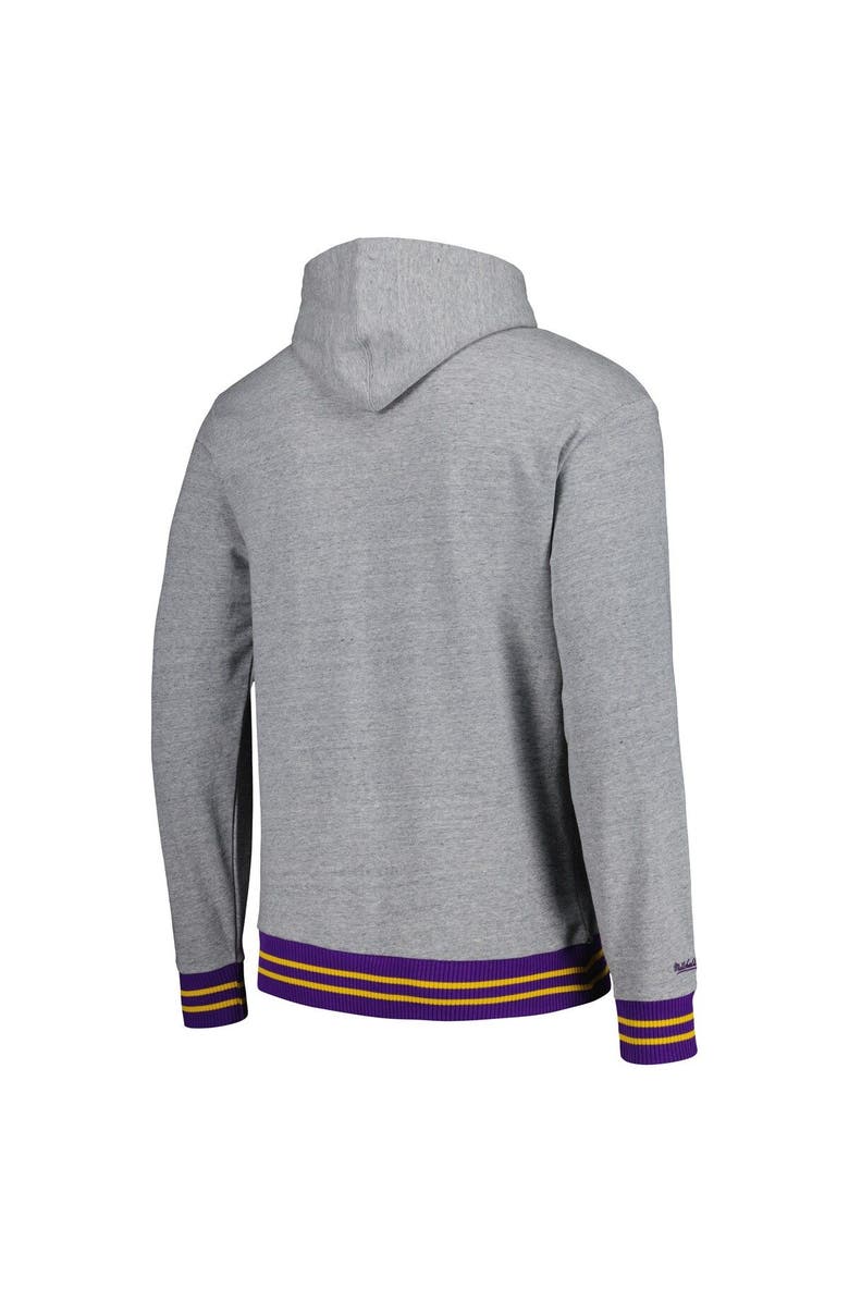 Mitchell & Ness Men's Mitchell & Ness Heather Gray LSU Tigers Pullover Hoodie, Alternate, color,